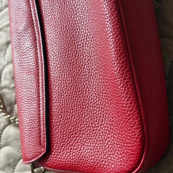 Authentic Gucci SoHo Chain Crossbody Red Leather Handbag - Picture 10 of 10
